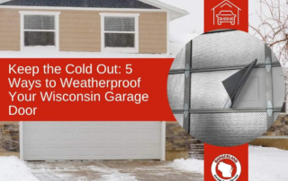 Garage door insulation upgrade shown as part of weatherproofing service Bestland Garage Door provides for Wisconsin homes in cold weather.
