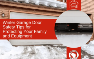 Winter garage door safety tips to protect your family and equipment with snow covered home. Bestland Garage Door Service.