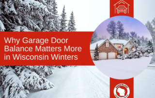 Snowy house scene in Wisconsin highlights the importance of garage door repair in Wisconsin winters.| Bestland Garage Door Service – Green Bay & Appleton Garage Door Repair