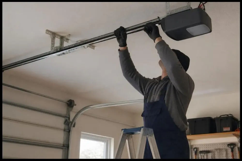 Garage door opener inspection for noise and maintenance issues